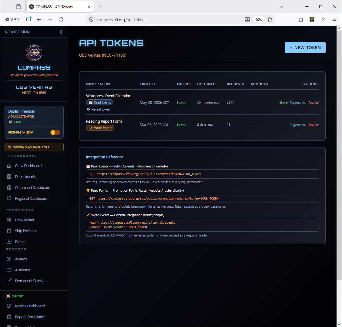API Tokens