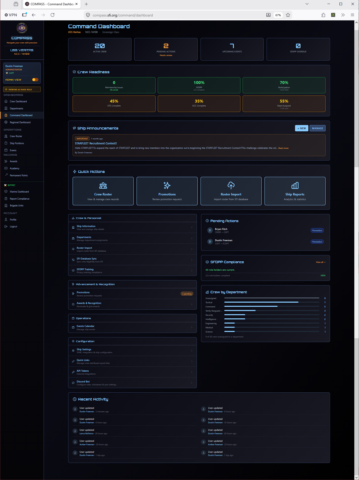 Command Dashboard